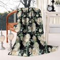 thumbnail image 3 of Pioneer Flower Floral Print Pattern Blanket,Comfortable Soft Lamb Wool Throw Blanket,All Season,Warm Lightweight Blankets for Sofa Bed Couch Living Room Chair,50"x60", 3 of 4