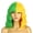 Green Yellow, variant on 14 Inch Yellow Short Curly Wig With Bangs For Women