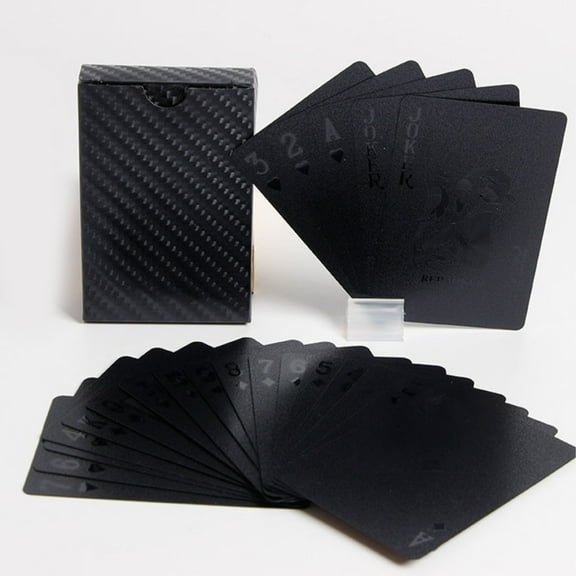 Diamond Waterproof Black Playing Cards, Poker Cards, HD, Deck of Cards (Black/Gold/Silver)