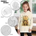 thumbnail image 6 of Psesaysky Girls Sweatshirt Cute Otter Floral Printed Hoodie Dress Long Sleeve Pullover Fall Fashion Hooded Top for Teen Girls with Pockets for 9-10 Years, 6 of 7