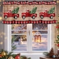 thumbnail image 5 of Valances for Windows I'll Be Home for Christmas Rod Pocket Cafe Window Treatments Valance Curtains for Kitchen Bathroom Laundry Basement Windows 42"x12", 5 of 7