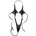 OAVQHLG3B Plus Size Lingerie for Women Sexy Leather One Piece Bodysuits Teddy Babydoll Lace