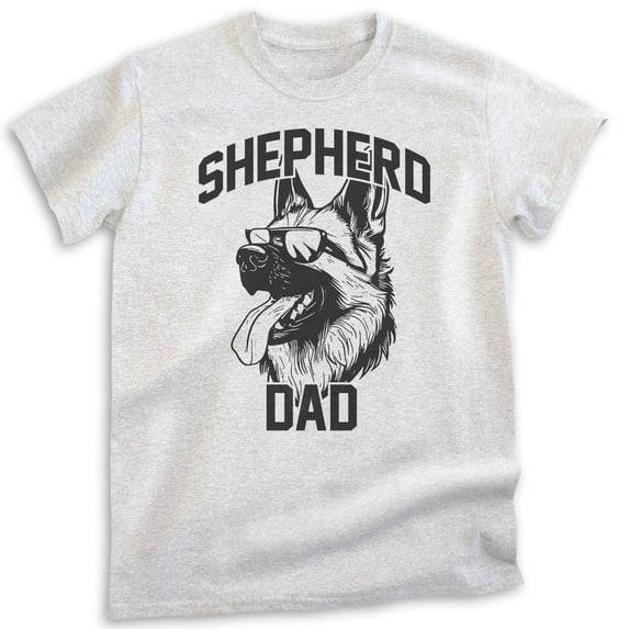 Shepherd Dad T-shirt, Unisex Men's Shirt, German Shepherd Owner, Best Dog Dad Gift, Heather Ash, X-Small
