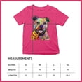thumbnail image 5 of Tee Hunt Beware of Pit Bull Youth T-Shirt Dean Russo Art Colorful Cute Dog Kids, Pink, Large, 5 of 5