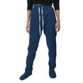 thumbnail image 2 of FUNUONY Clearance sale!!Adult Footed Sweatpants with Sherpa Fleece Lined Feet Soft and Warm Footing Loose Pajamas Pants Womens Classic Pants High Waisted Pan Loose Casual Trousers Blue XXL, 2 of 9
