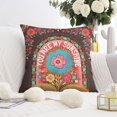 thumbnail image 3 of Bohemian Flowers Pillow Covers Square Pillow Covers,Soft Pillow Cas Covers,linen Pillowcases Double-sided Printing for Sofa Couch Outdoor Decor,Decorative Set Of 2,20x20 Inches, 3 of 7