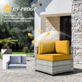 thumbnail image 4 of Pakunoda 14 Pcs Patio Outdoor Cushion Covers Replacement Slipcovers with Zipper Non-Slip for Garden Furniture Sofa Chair 3 Size Protector, Cover Only, Yellow, 4 of 4