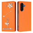 thumbnail image 2 of Leather For Samsung Galaxy A17 / A26 Case 【RFID Blocking】Ballet Girl Flip Wallet Leather Case With Card Holder Magnetic Closure  Phone Cases Cover,Orange,For Galaxy A17 / A26, 2 of 8