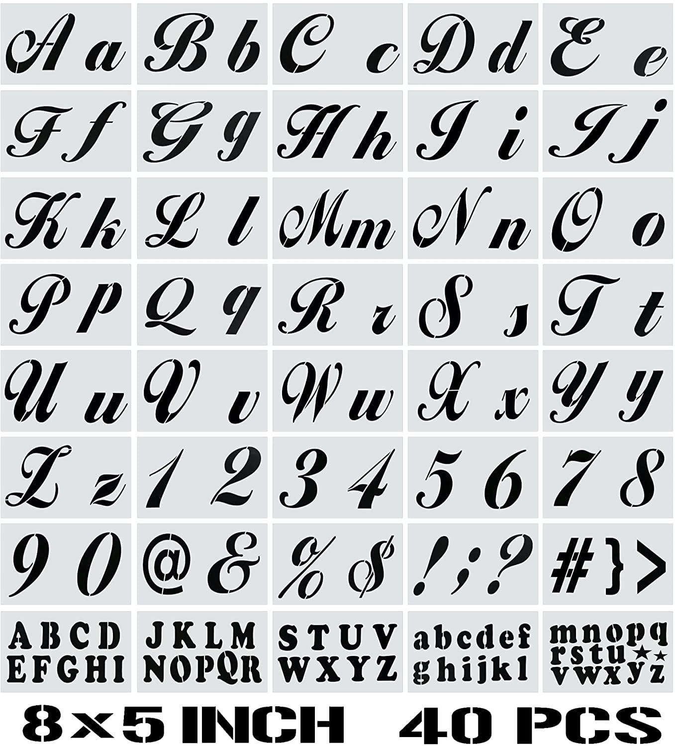 Wall Stencil Reusable Alphabet Stencils Letters Numbers Lettering No 16 