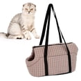 thumbnail image 4 of Bolsas de transporte para mascotas, portátiles, transpirables, para mascotas pequeñas, gatos, perros, bolsas de viaje al aire libre, bolso para mascotas con cierre de seguridad y cremallera, 4 of 5