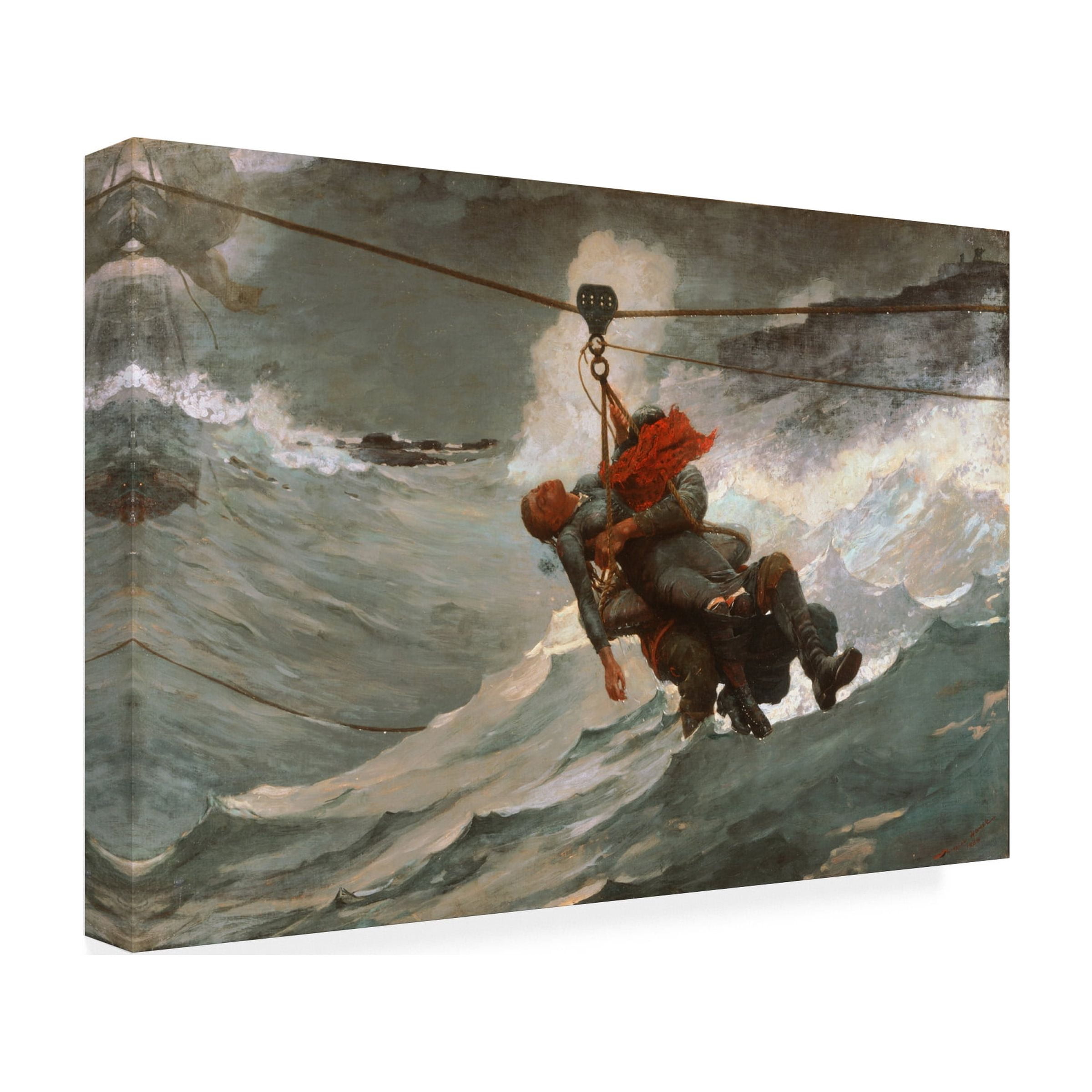 Homer 'The Life Line' Canvas Art