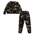 thumbnail image 5 of Yuyamidu Colorful Sea Turtle Women Sleepwear Pajama Set Long Sleeve Nightwear 2 Pack Flower Home Long Pant & Pullover T-shirt Outfits Comfy Crew Neck Pajamas Size L, 5 of 7