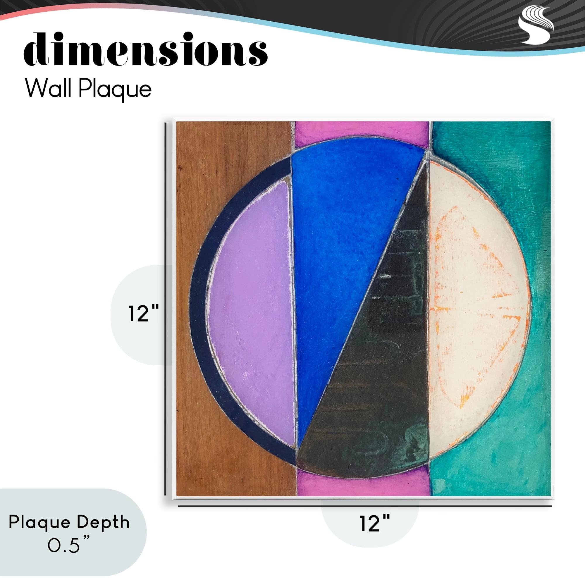 Stupell Industries Split Symmetry Circle Wall Plaque Art, design by Matthew Finger