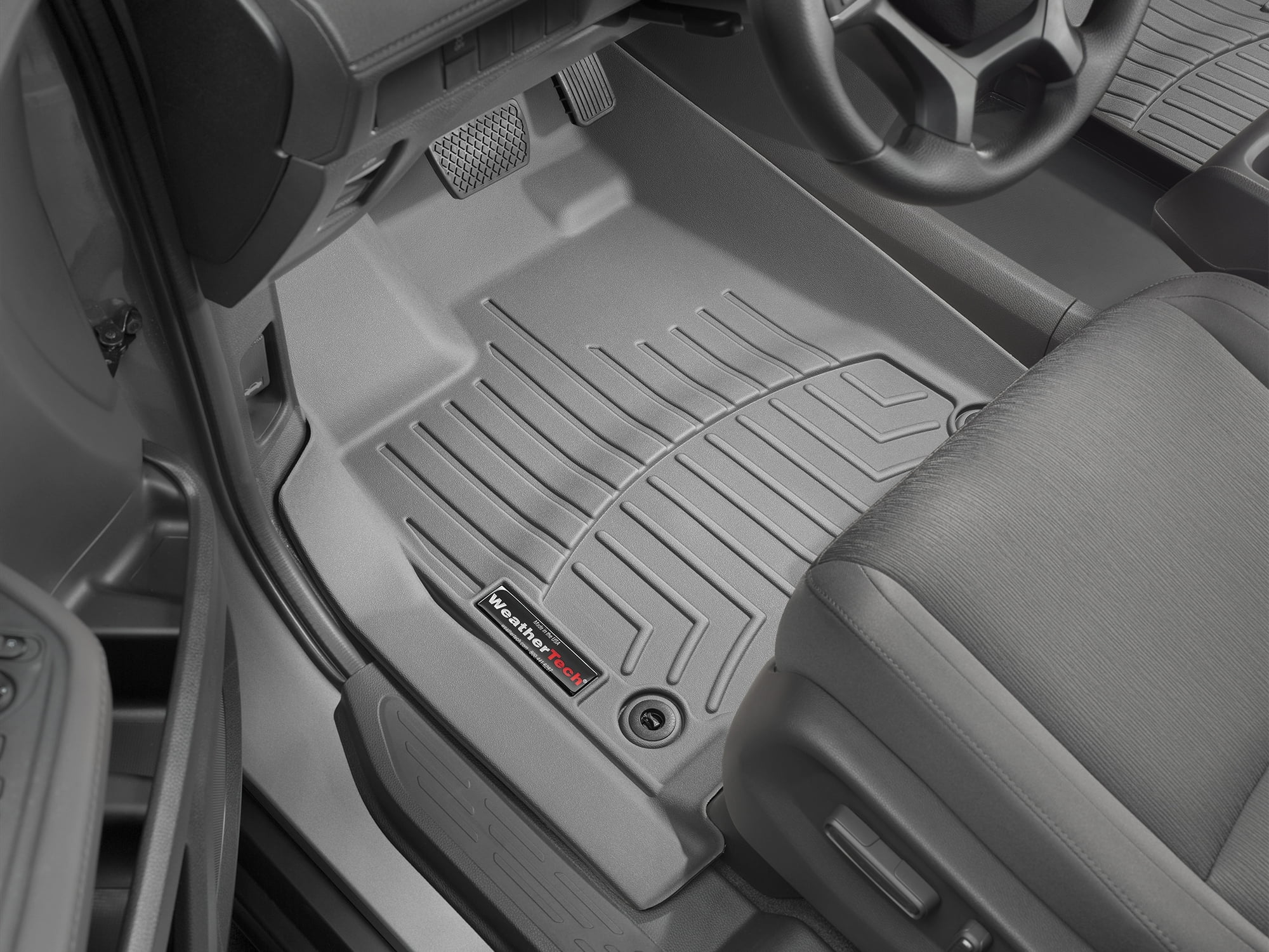 WeatherTech Custom Fit FloorLiners compatible with 2026-2026 Mercedes Sprinter - 1st Row - Over The Hump, Black