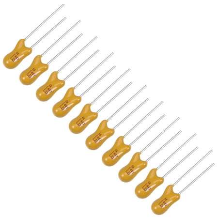 

4.7uF Tantalum Capacitor 25V 2 Pin Yellow Radial Dipped Tantalum Bead Capacitors 10pcs