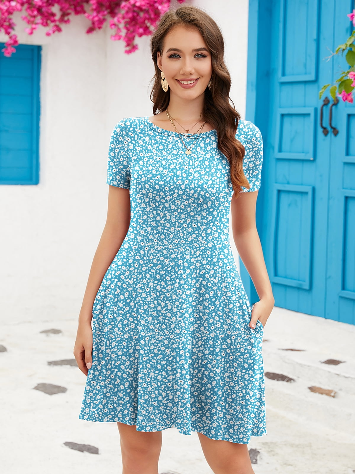Chiclily Womens Summer Dresses Casual T Shirt Jamaica | Ubuy