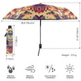 thumbnail image 3 of FORMRS Travel Umbrella Folding Auto Open Close Windproof Rain UV Protection, Colorful Abstract Eagle, 3 of 8