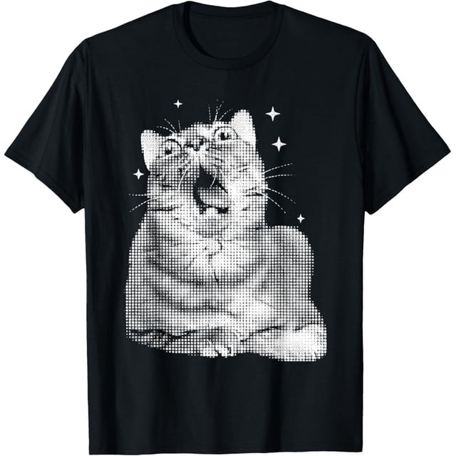 Y2K Funny Chubby Cat Meme - Camiseta de humor retro vintage de gatito