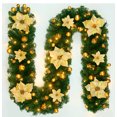 9ft Prelit Christmas Garland with Lights Frosted Xmas Garland Berry
