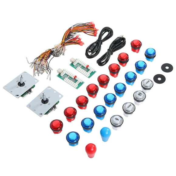 Game Joystick Set, DIY Joystick Set, No Delay Operation 15 Buttons Strict Design For PC, PS3,