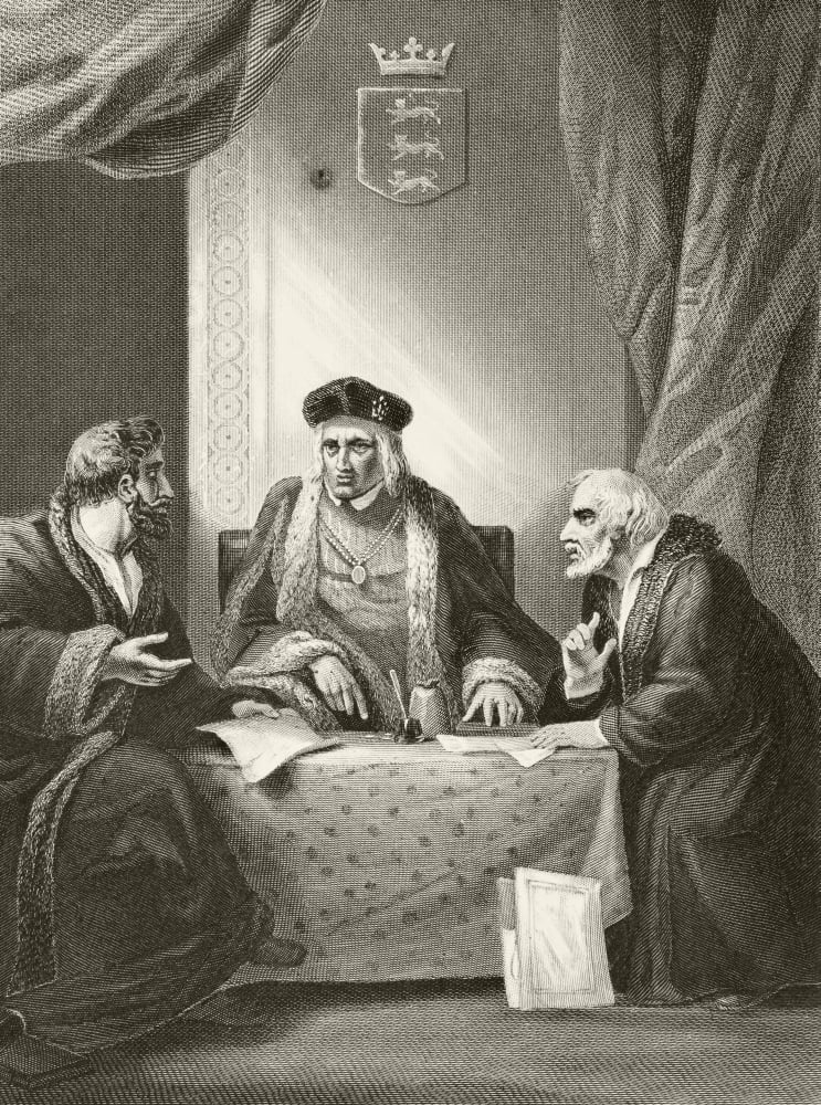 King Henry Vii Of England With Sir Richard Empson And Edmund Dudley Two Of His Councillors Of The Council Learned In The Law From The National And Domestic History Of England By William Aubrey Publish