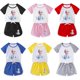 thumbnail image 2 of Nueva princesa congelada Elsa, conjuntos de ropa de verano para niñas pequeñas, pantalones cortos a cuadros, camiseta de manga corta de dibujos animados, ropa para niños, trajes 120 (4T) Gao Jinjia LED, 2 of 2