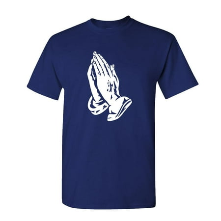 Awesome God Christian T-shirt - PRAYER HANDS jesus christ christian god - Cotton Unisex T-Shirt