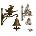 thumbnail image 6 of Witch Themed Entryway Door Chimes Handmade Wall Hanging With Metal Bells, 6 of 8