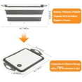 thumbnail image 2 of Collapsible BBQ Prep Tub/Cutting Board 10L, Foldable Dish Tub with Colander, Portable Camping Sink, Multifunction Dishing Basin Bucket Wash Tub for Kitchen Fruit Vegetable Picnic (Gray), 2 of 9