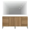 thumbnail image 4 of 63" Modern Reeded TV Stand with Doors, Entertainment Center with Shelf, Wooden TV Console with Storage for Living Room, 4 of 8