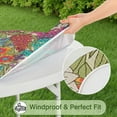 thumbnail image 5 of Round Picnic Table Cloth 100% Waterproof & Oil Proof, Elastic Fitted Table Cover for 36"-44" Round Tables, for Dining, Camping, Outdoor, 5 of 7