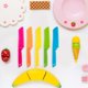 thumbnail image 2 of Juego de cuchillos de cocina seguros para niños, 12 piezas con hojas de nailon para niños y bebés, ideales para pan y ensaladas, sin BPA, 2 of 8