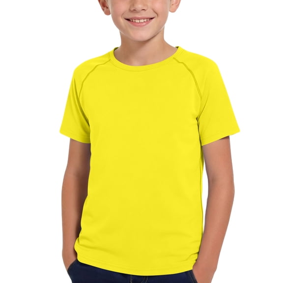 fatyb Kids Athletic Shirts Short Sleeve Quick Dry Tee Boys Girls Breathable Sports T-Shirts for Running