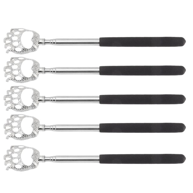 Back Scratcher Massager,5Pcs Back Scratcher Telescopic Back Scratcher Stainless Steel Back Scratcher Streamlined Design