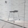 Flash Furniture Tool-Free and Quick Assembly, 300 lbs, Capacity, Adjustable Gray Bath & Shower Chair with Non-slip Feet