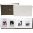 thumbnail image 2 of Mini álbum de fotos de tapa dura de cuero vegano de 3 pulgadas con espacio para escribir 52 bolsillos compatible con Fujifilm Instax Mini 11 9 8 7s 90 70 Mini álbum de fotos de boda (crema), 2 of 7