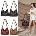 thumbnail image 1 of Bolso Bandolera de Piel Vegana para Mujer con Doble Cremallera, Gran Capacidad, Bolso de Hombro Convertible, 25 X 10 X 19 Cm, 1 of 6