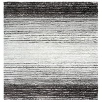 SAFAVIEH Berber Bijar Abstract Shag Area Rug, 7' x 7' Square, Grey/Dark Grey