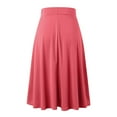 thumbnail image 6 of XIAONU Womens Skirts Elegant High Waisted Elegant Midi Skirt Solid Color Knee Length Temperament Flare Midi Skirt, 6 of 6