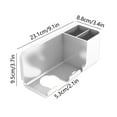 thumbnail image 3 of Hair Dryer Wall Mount Holder | No Drill Installation | Plastic Storage Rack for Bathroom Vanity Organization | Sturdy Space-Saving Shelf | Black White Gray | 23.1x8.8x9.5cm | 1pc, 3 of 8