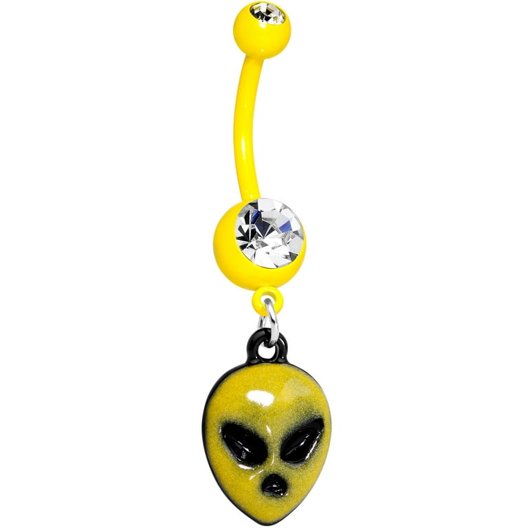 Alien belly shop button ring