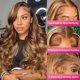 thumbnail image 2 of Peluca BMNH de cabello humano rubio miel de 30 pulgadas de densidad 200, 2 of 6