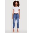 thumbnail image 2 of Womens WAX Crinkle Hem Whiskered Skinny Jeans, 2 of 5