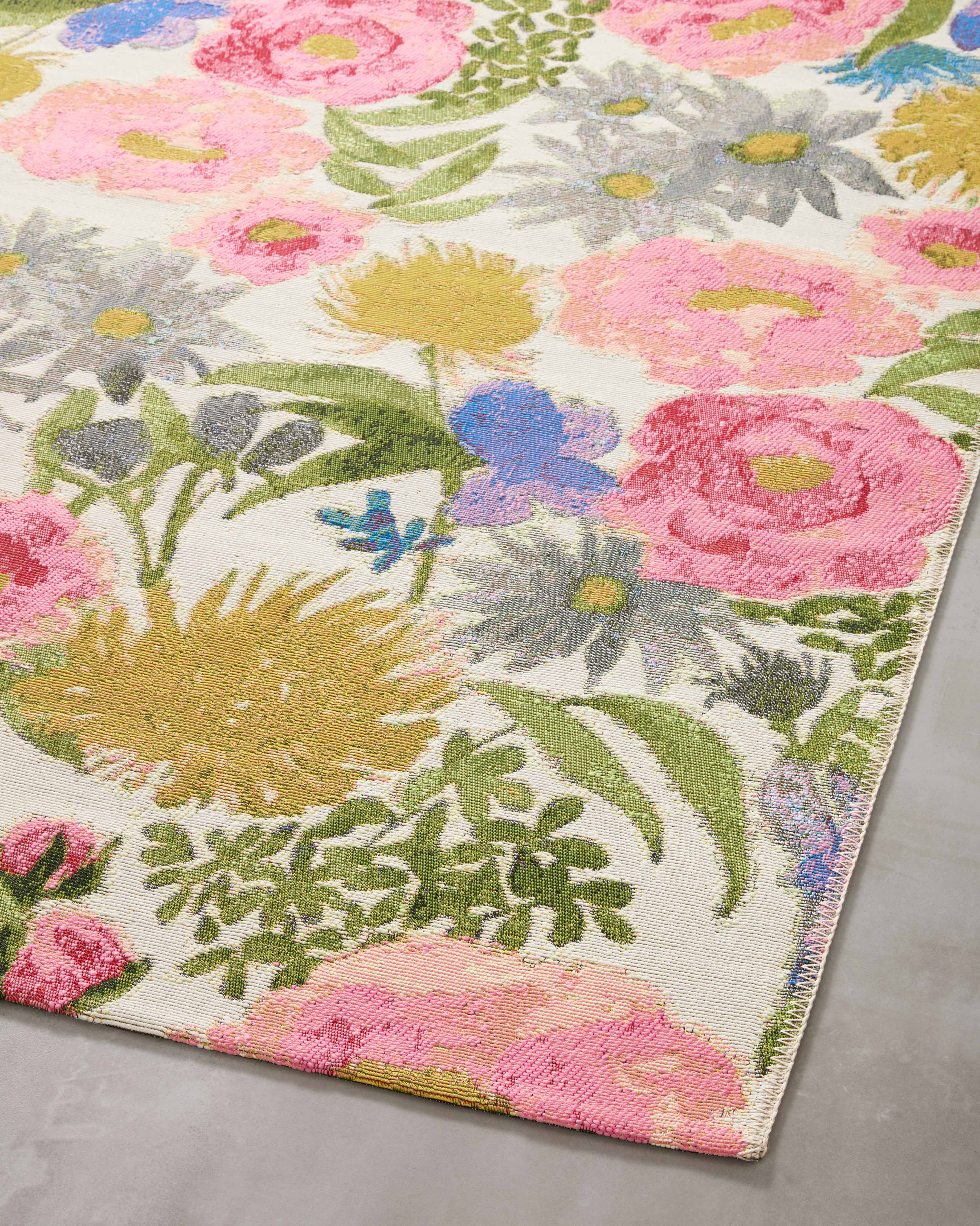 Loloi Botanical Ivory / Multi 3'-3" x 3'-3" Round Area Rug