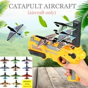 Hxroolrp Bubble Catapult Plane One-Click Ejection Model Foam Airplane for Outdoor Kid Toy