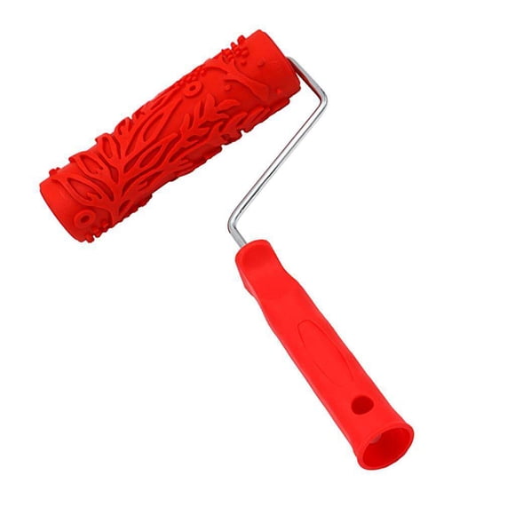 Xingzhi 7" Assorted Embossed Floral Pattern Painting Roller with Plastic Handle J