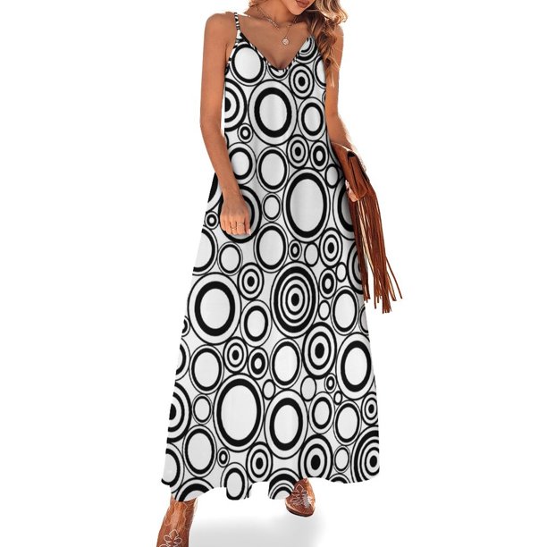Vestido sin mangas con estampado de círculos de dos tonos vestidos para eventos especiales vestidos para mujer 2024 Vestido de noche para mujer