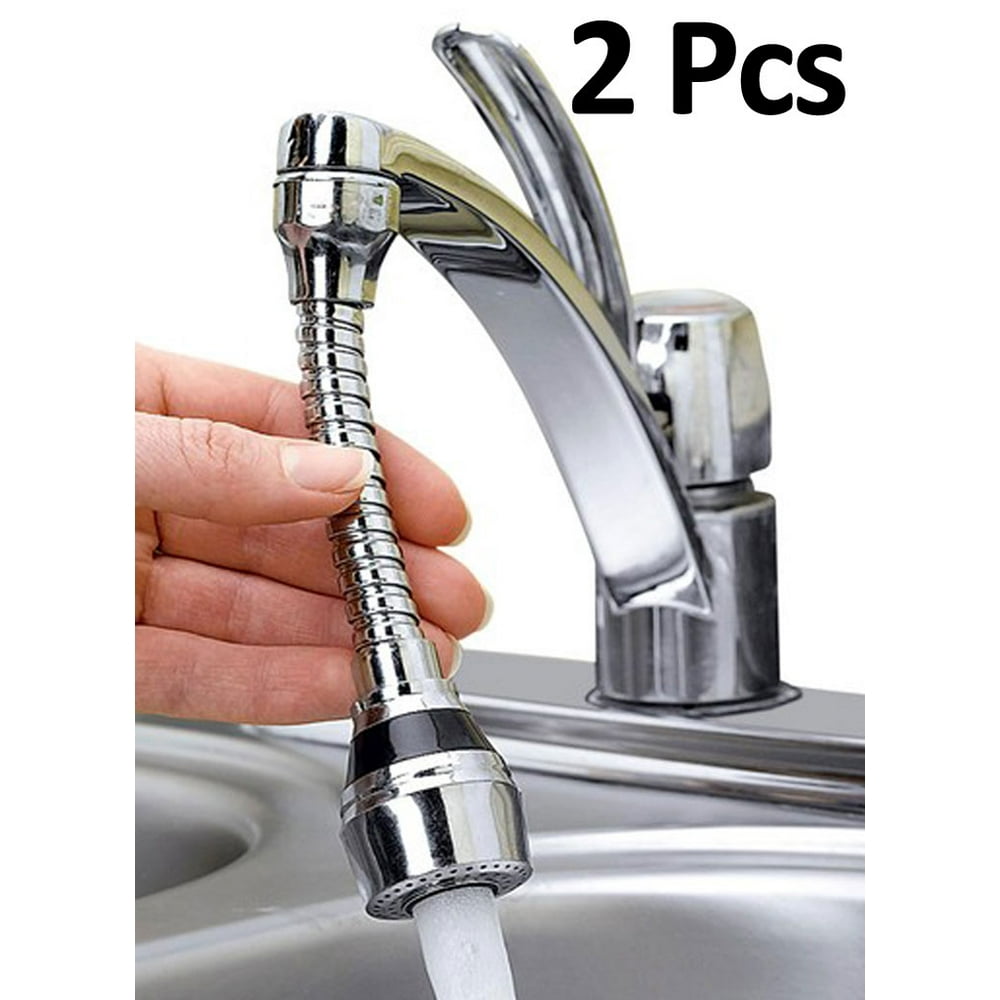Flexible Faucet Sprayer 2 Pack 360 Degrees Kitchen Sink Aerator ABS