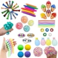 thumbnail image 1 of Juego de juguetes antiestrés, juguetes sensoriales para apretar para aliviar el estrés y la ansiedad, juguetes para aliviar el estrés para adultos y niños, premium y de larga duración Muyoka Hogar, 1 of 6