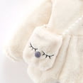 thumbnail image 4 of HAiming Girls Fleece Jackets Warm Thermal Cute Hooded Trendy Bow Button down Coats Fall Winter Loungewear with Pockets, 4 of 7
